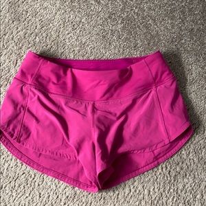 rare Lululemon shorts hot pink